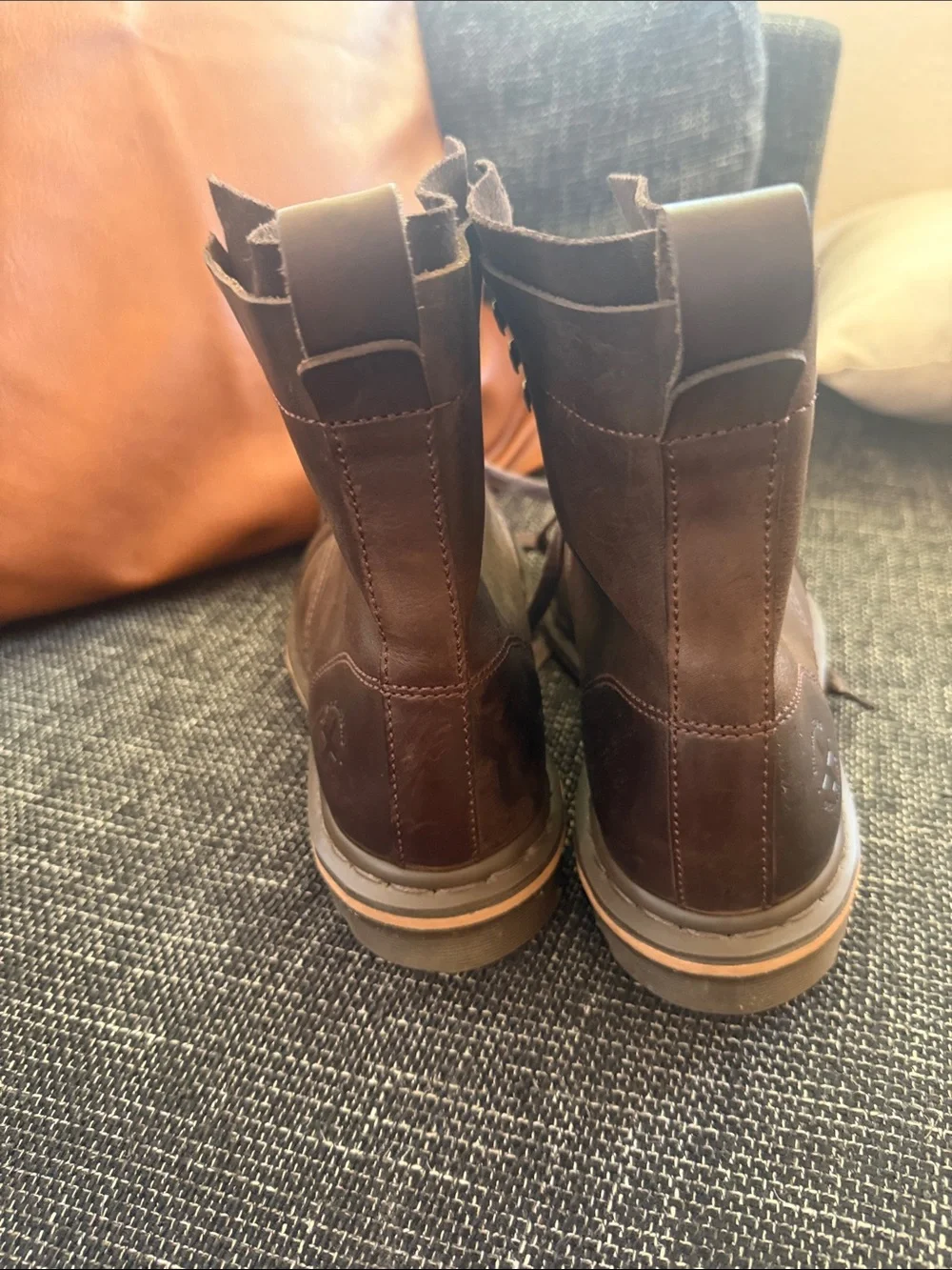 Dr. Martens Brown Leather Lace-Up Boots Rare Discontinued style